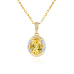 Collar en plata con Berilo amarillo