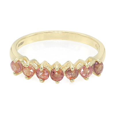 Anillo en oro con Zafiro Padparascha no calentado