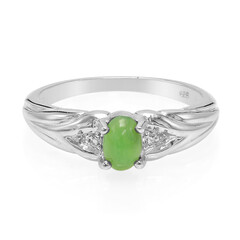 Anillo en plata con Crisoprasa imperial