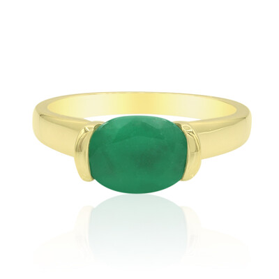 Anillo en oro con Esmeralda de Zambia