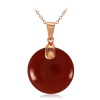 Collar en plata con Calcedonia roja