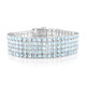 Brazalete en plata con Topacio azul cielo