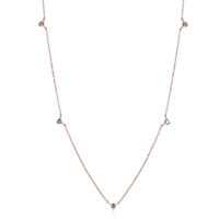 Collar en oro con Diamante azul cielo I2