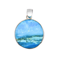 Colgante en plata con Ópalo azul de Atacama