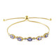 Brazalete en plata con Tanzanita