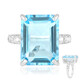 Anillo en plata con Topacio azul cielo