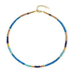 Collar en plata con Zafiro azul de Madagascar (Riya)