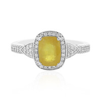 Anillo en plata con Zafiro amarillo de Madagascar