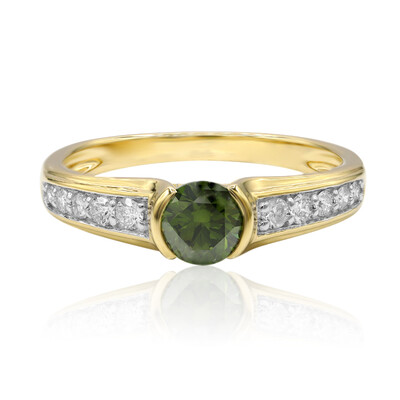 Anillo en oro con Diamante verde VS1 (Annette)
