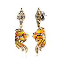 Pendientes en plata con Topacio blanco (Dallas Prince Designs)