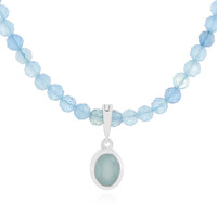 Collar en plata con Aguamarina