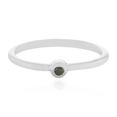 Anillo en plata con Diamante verde