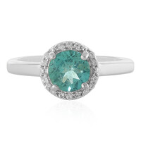 Anillo en plata con Apatita azul