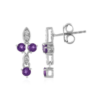 Pendientes en plata con Amatista