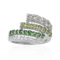 Anillo en plata con Amatista verde