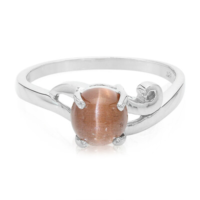 Anillo en plata con Escapolita ojo de gato
