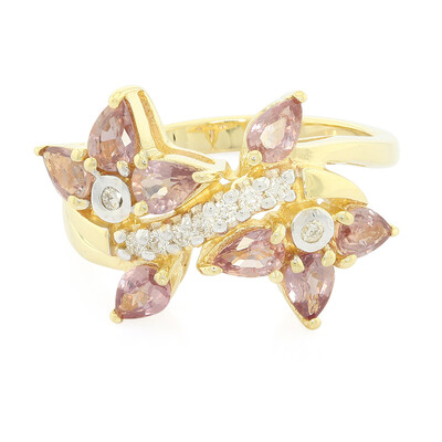 Anillo en oro con Zafiro Padparascha no calentado (AMAYANI)