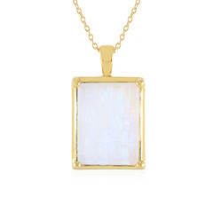 Collar en plata con Piedra de Luna arcoíris