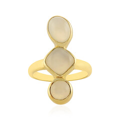 Anillo en plata con Piedra de Luna blanca