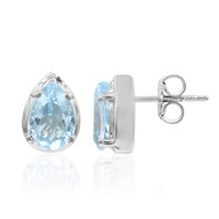 Pendientes en plata con Topacio azul cielo