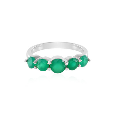 Anillo en plata con Ónix verde