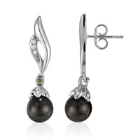 Pendientes en plata con Perla cultivada de Tahití (TPC)