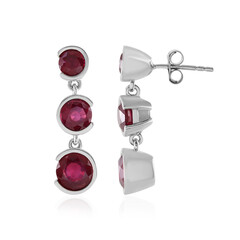 Pendientes en plata con Rubí de Madagascar (de Melo)
