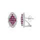 Pendientes en plata con Rodolita