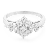 Anillo en plata con Topacio blanco