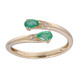 Anillo en oro con Esmeralda de Zambia AAA (CIRARI)