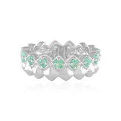 Anillo en plata con Esmeralda de Rusia (de Melo)