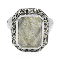 Anillo en plata con Labradorita