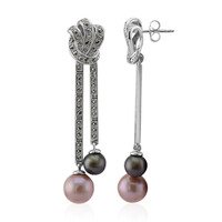 Pendientes en plata con Perla Ming (Annette classic)