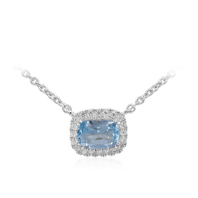 Collar en plata con Topacio azul cielo