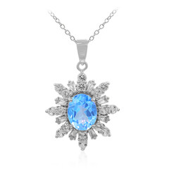 Collar en plata con Topacio azul índigo