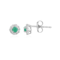 Pendientes en plata con Esmeralda de Brasil