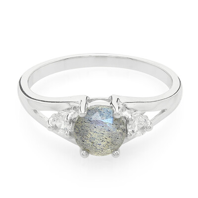 Anillo en plata con Espectrolita