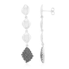 Pendientes en plata con Espinela negra