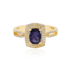Anillo en plata con Iolita