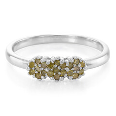 Anillo en plata con Diamante fantasía