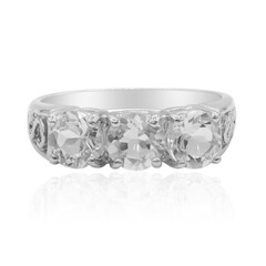 Anillo en plata con Topacio blanco