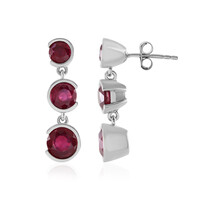 Pendientes en plata con Rubí de Madagascar (de Melo)