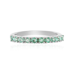 Anillo en plata con Esmeralda de Rusia
