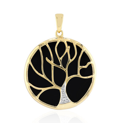 Colgante en plata con Ónix negro