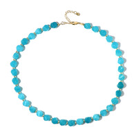 Collar en plata con Cuarzo azul del Caribe