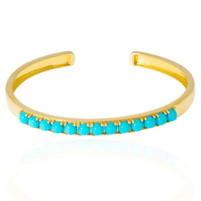 Brazalete en plata con Turquesa bella durmiente