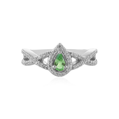 Anillo en plata con Tsavorita