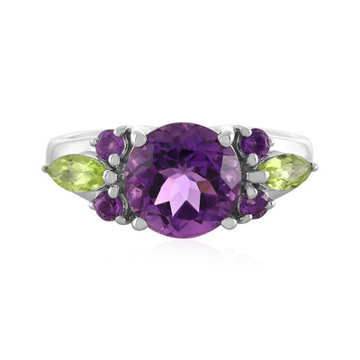 Anillo en plata con Amatista de Uruguay
