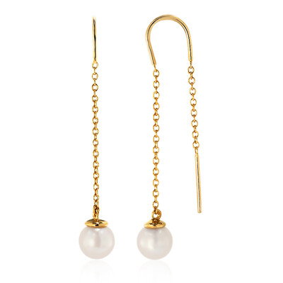 Pendientes en plata con Perla Freshwater