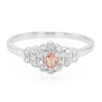 Anillo en plata con Zafiro Padparadscha